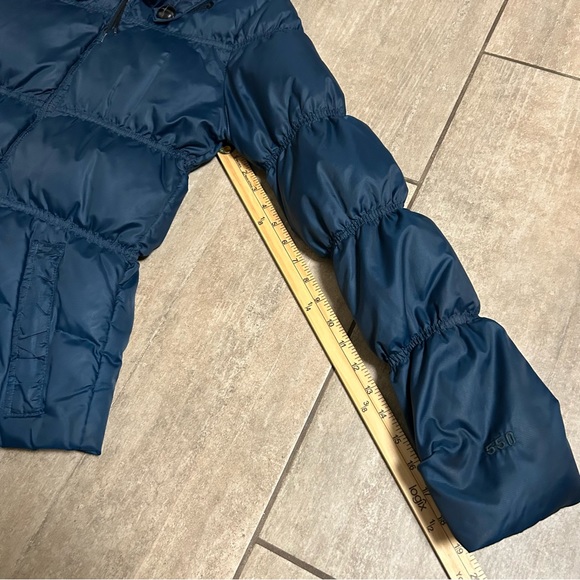 The North Face Puffer Quilted Jacket Teal 550 Insulated Hooded Women’s XS - Picture 11 of 11